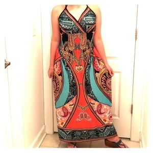 Sexy colorful summer dress